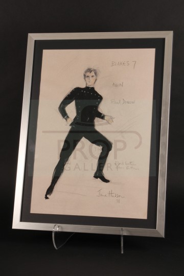 June Hudson hand painted Kerr Avon (Paul Darrow) costume design