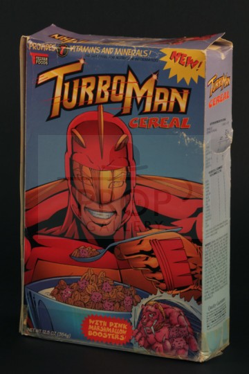 Turbo Man cereal box