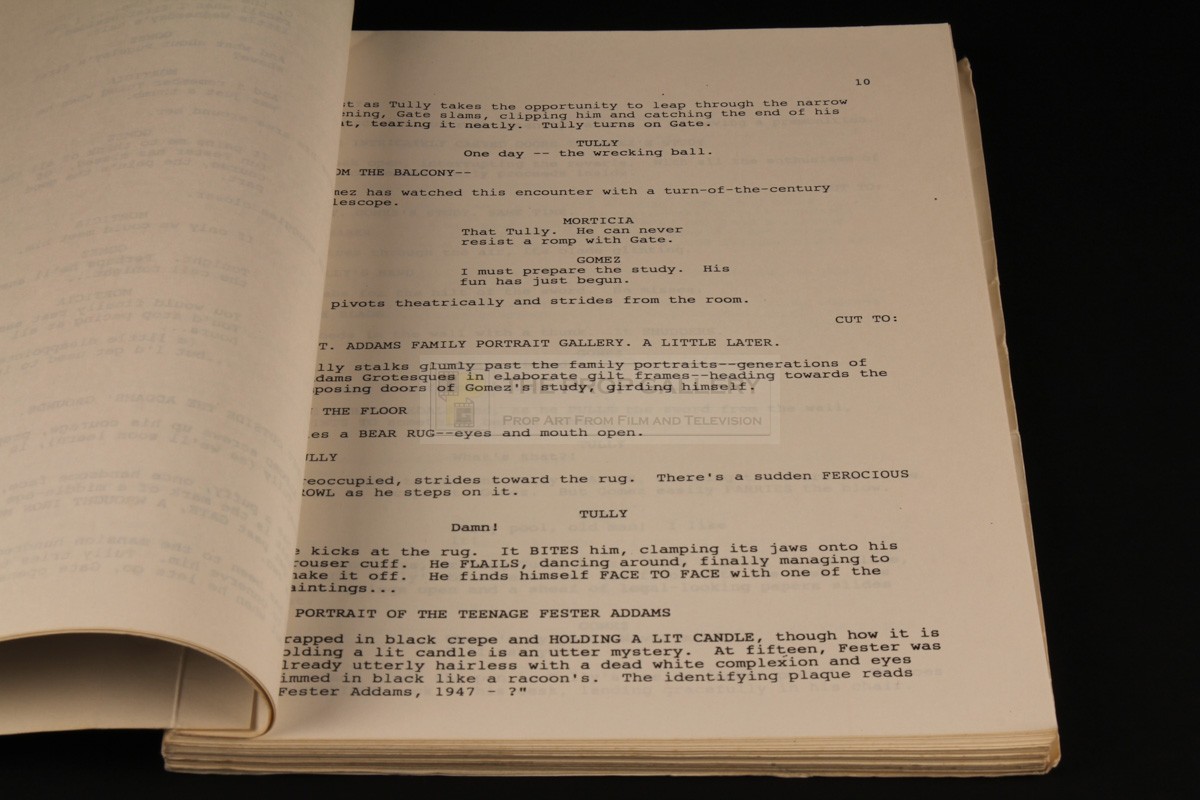 A scene from the original script of Episode 1 showed The Addams
