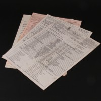 Production used call sheets x4